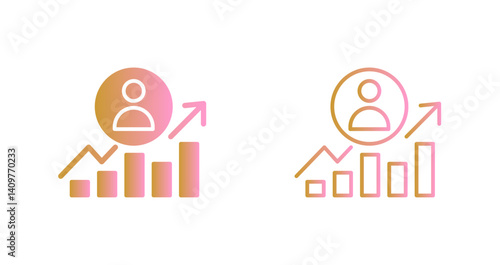 Career Growth Icon Design