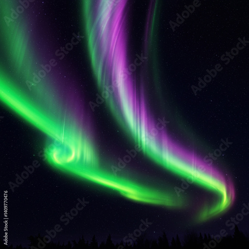 Stunning Swirls of Green an...