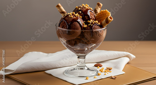 chocolate ice cream with chocolate