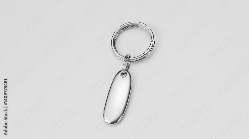 Polished silver key fob Polished silver key fob