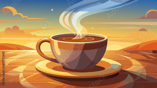 A cup of warm, milky coffee
Soft steam rising in morning light
Comfort brewed in every drop