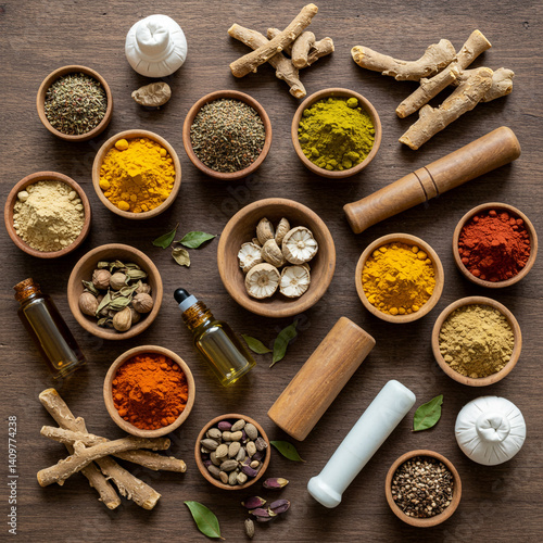 Selection of Colorful Spice...