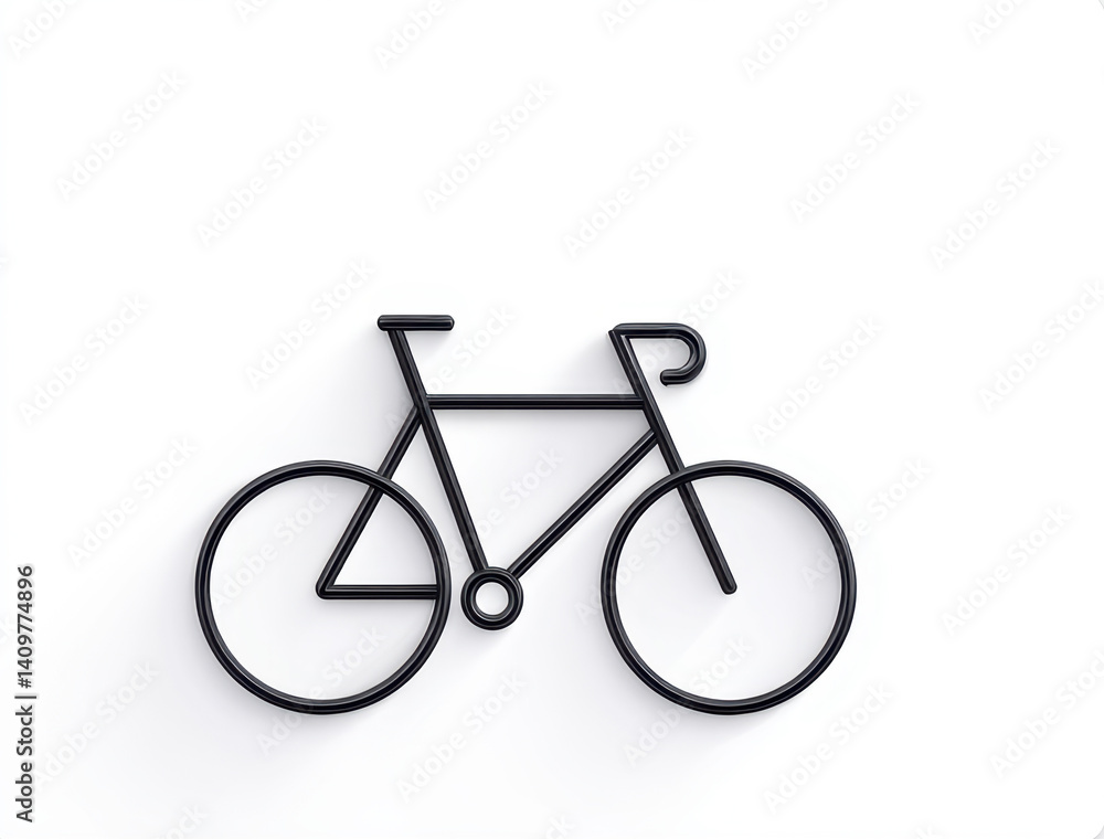 A minimalist black outline of a bicycle, emphasizing simplicity and design. A minimalist black outline of a bicycle, emphasizing simplicity and design.