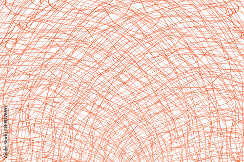 simple abstract orange color random chaotic line net pattern that can be used as a background or texture abstract orange scribbled lines