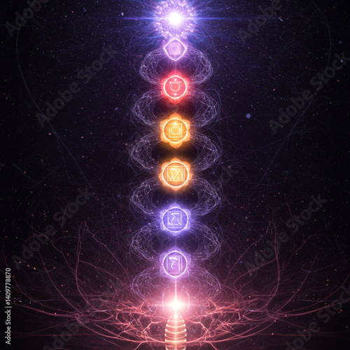 Abstract Energy Column with...