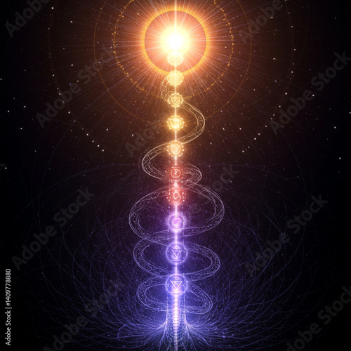 Abstract Column of Chakras ...