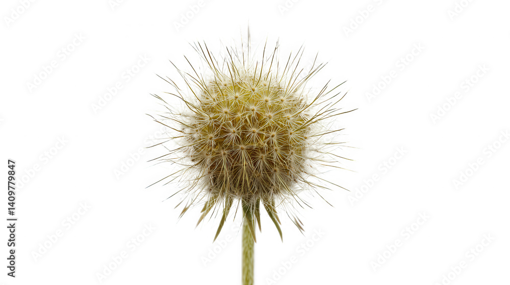 Fototapeta premium Bright and cheerful dandelion flower displaying its unique structure and vibrant color in a natural outdoor setting