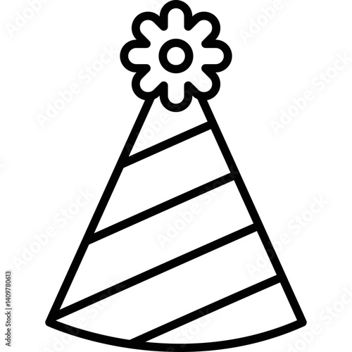 Party Hat Icon Vector Element