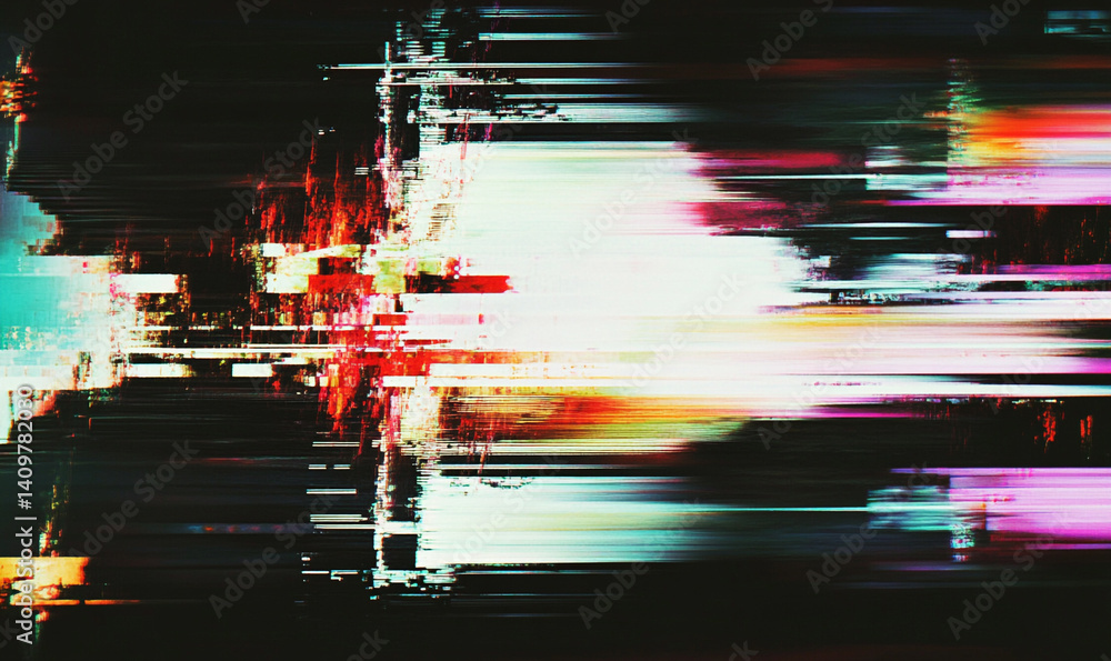 Fototapeta premium Abstract glitch background noise static
