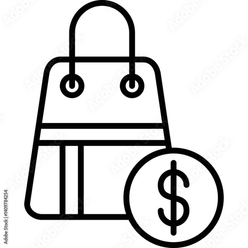 Shopping Bag Icon Vector Element