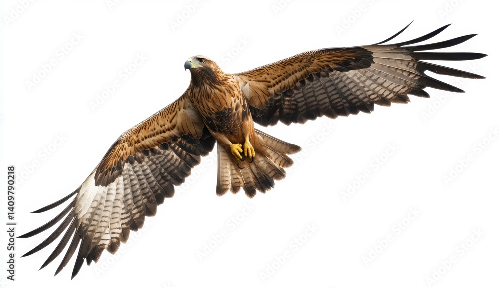 Fototapeta premium Majestic Bird of Prey in Flight with Wings Outstretched