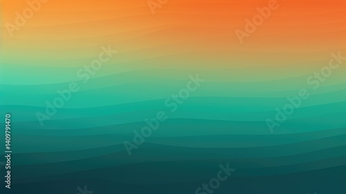 A gradient background with dark teal, orange and light green color tones. The colors of the sky in this photo should be a mix of navy blue, black, white, gray, brown, purple, red, yellow, and green.