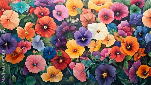 colorful flower for blossom theme