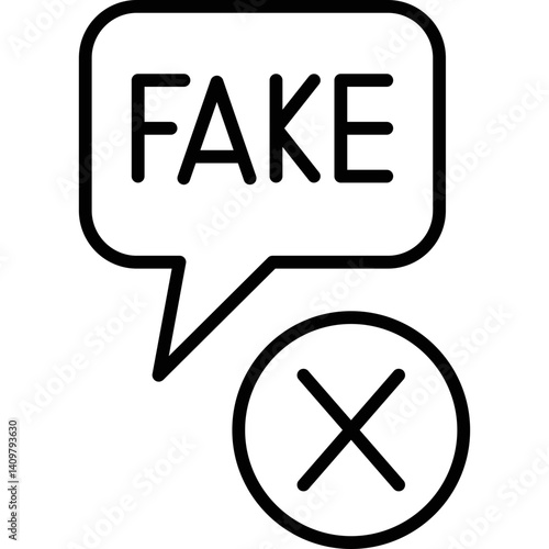Fake News Icon Vector Element
