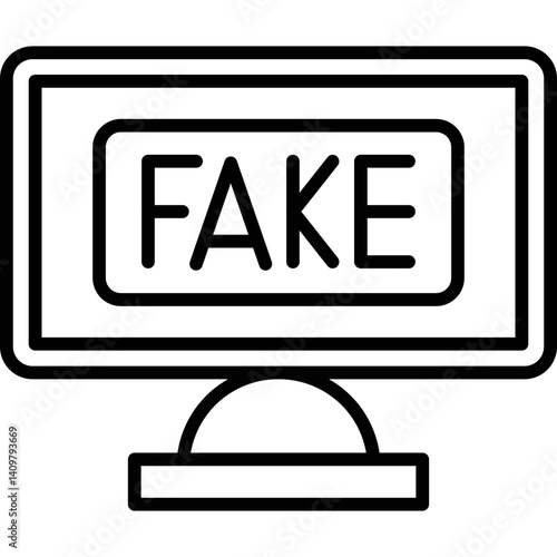 Fake News Icon Vector Element