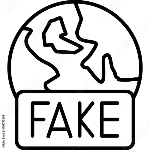 Fake News Icon Vector Element