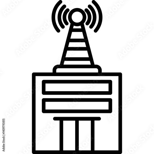 Radio Station Icon Vector Element