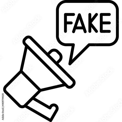 Fake News Icon Vector Element