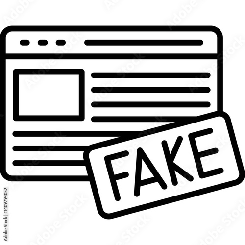 Fake News Icon Vector Element