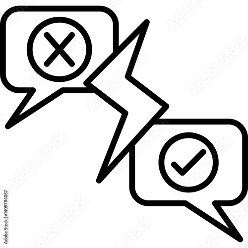 Dispute Icon Vector Element
