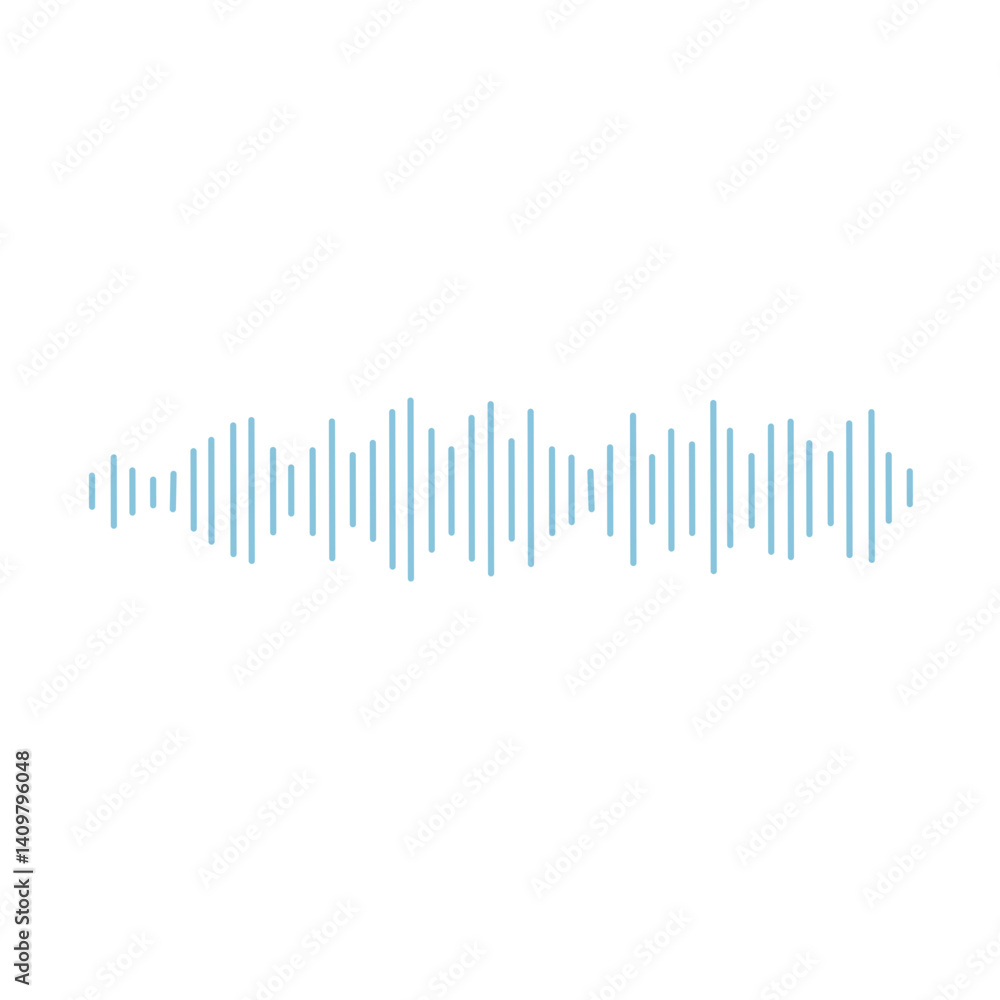 Podcast sound waves and audio sound waves voice message recording, vector icon Podcast sound waves and audio sound waves voice message recording, vector icon