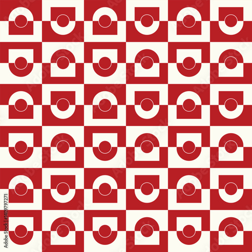 Modern Geometric Vector Seamless Pattern Digital Paper – Abstract Minimalist Background Design, Repeating Lines and Shapes, Contemporary Printable Texture for Scrapbooking, Web Design, Fabric, Package