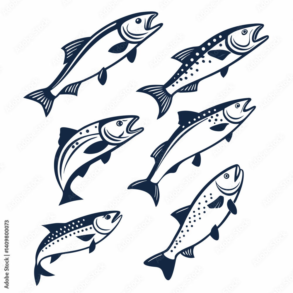 Obraz premium Fish icon vector
