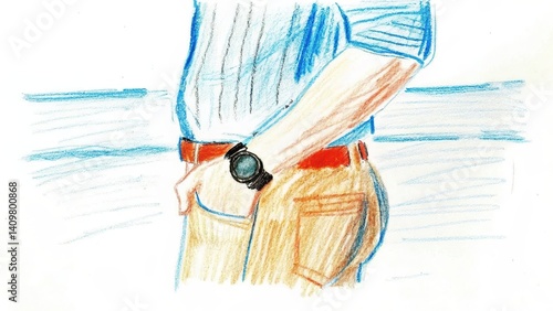 Person wearing a watch standing confidently by the water  