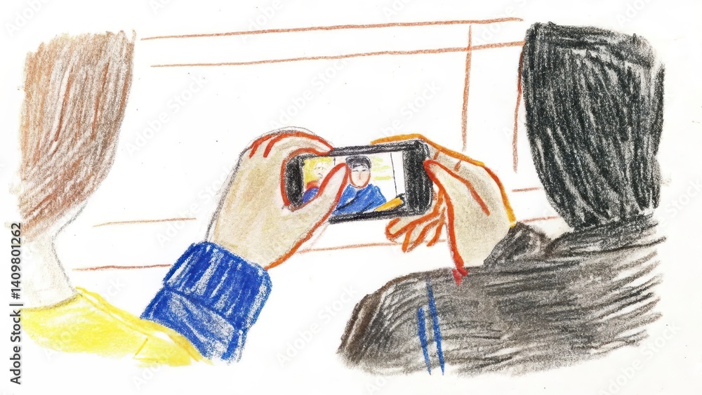 Two people taking a selfie together in a casual setting
