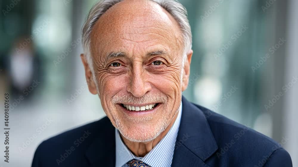 Smiling senior businessman in suit Smiling senior businessman in suit
