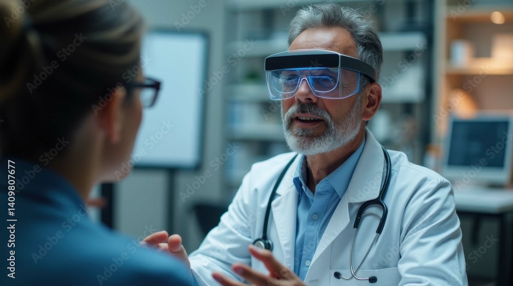Doctor consultation with augmented reality glasses Doctor consultation with augmented reality glasses