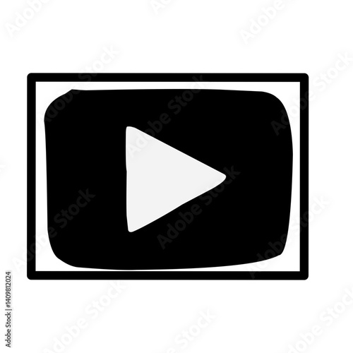 Play button icon vector se