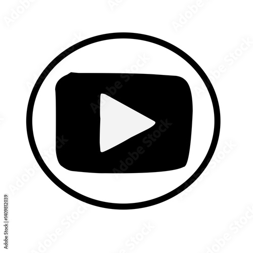 Play button icon vector se