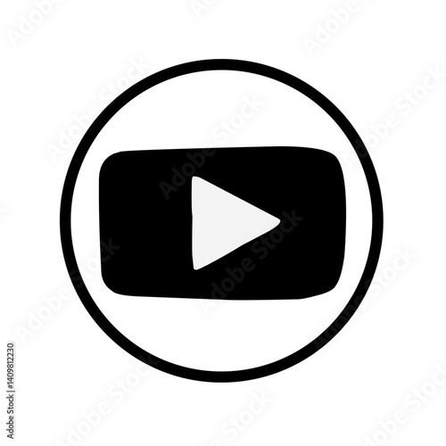 Play button icon vector se
