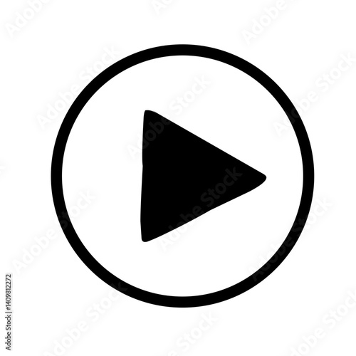 Play button icon vector se