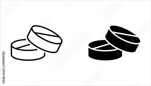Medical pills icons set, vector illustration on white background.