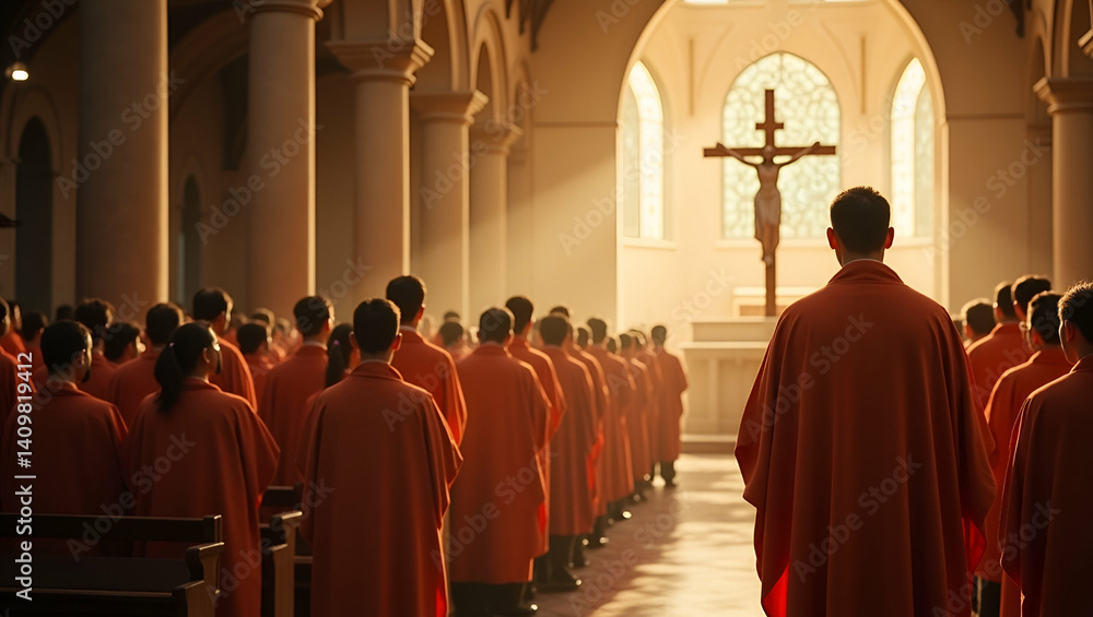 Capturing the Essence of Corpus Christi: Refined Imagery of Solemn Mass Events, Sacred Liturgy, and Communal Devotion in Photo Stock with Elegant Empty Space for Text Capturing the Essence of Corpus Christi: Refined Imagery of Solemn Mass Events, Sacred Liturgy, and Communal Devotion in Photo Stock with Elegant Empty Space for Text