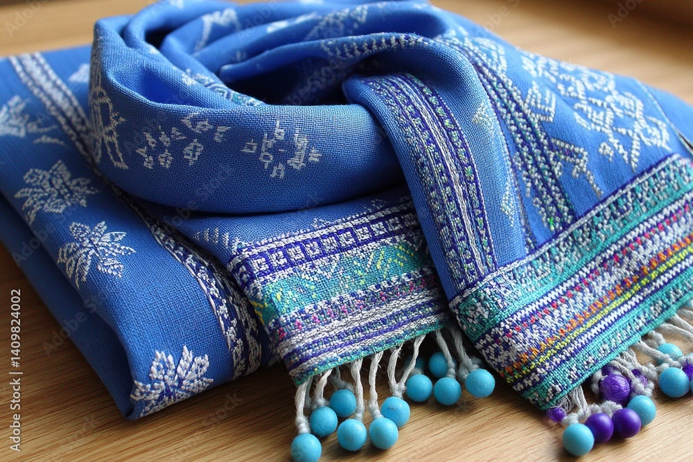 A close-up of a traditional Thai cloth used in massage practice A close-up of a traditional Thai cloth used in massage practice