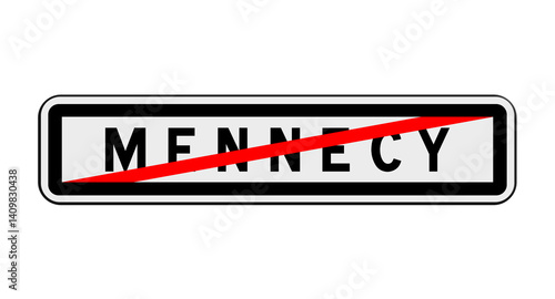 Obraz na plátně Panneau de sortie de Mennecy, Essonne, Île-de-France