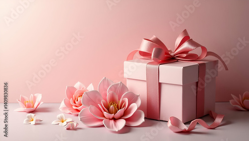 Exquisite Mother's Day Gift Box Design: Luxurious Packaging & Artistic Branding for Timeless Sophistication - Premium High-Resolution Photo Stock with Thoughtful Gifting Elements