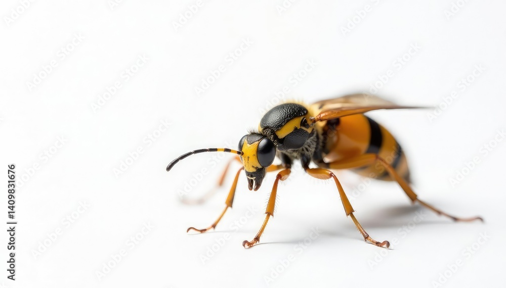 Close-up of single insect on pure white background, photography, creepy crawly Close-up of single insect on pure white background, photography, creepy crawly