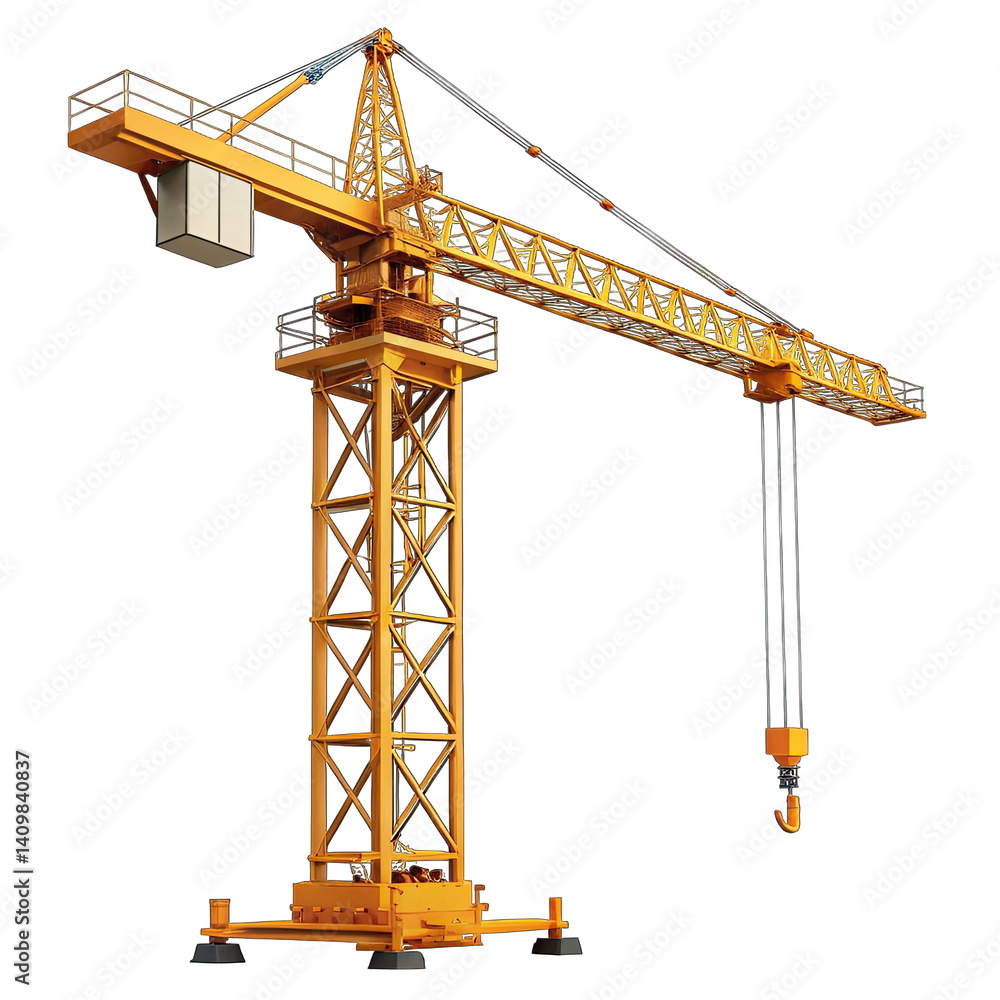 crane on a white background