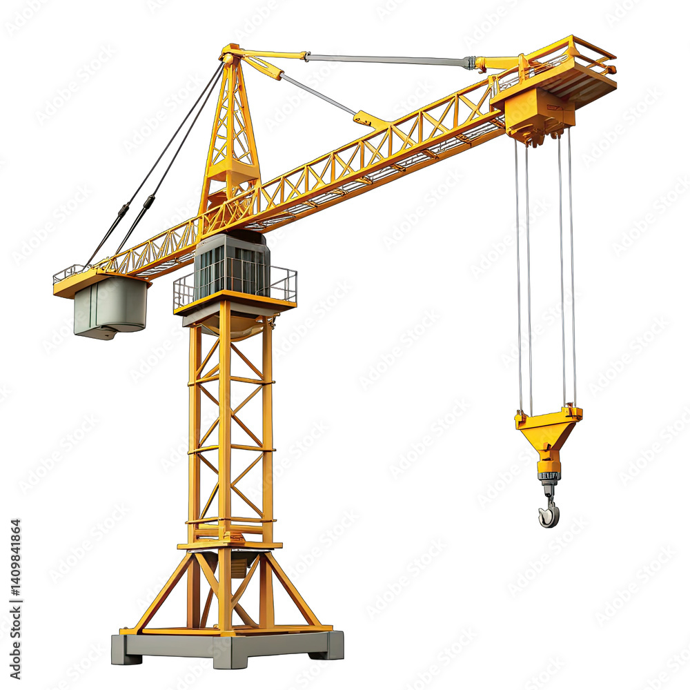 crane on a white background