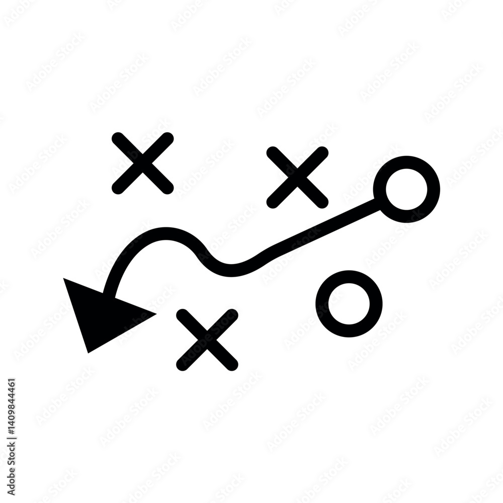 Obraz premium Strategy planning icon vector design.