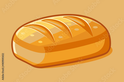 Loaf of bread isolated
