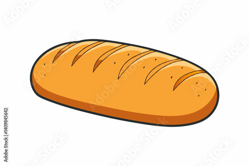 Loaf of bread isolated
