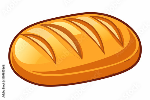 Loaf of bread isolated
