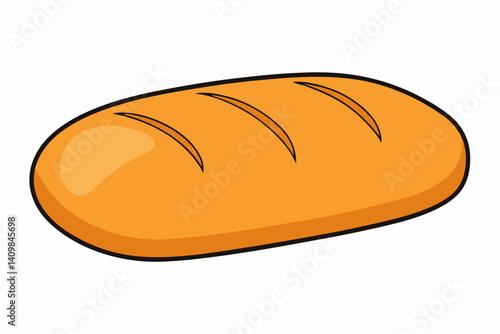 Loaf of bread isolated
