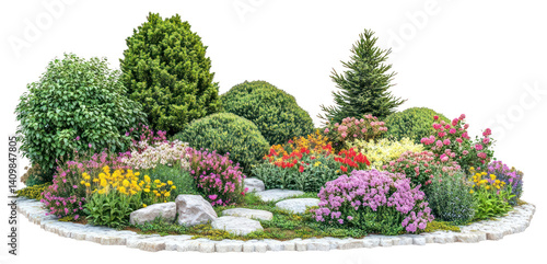 Obraz na płótnie PNG Garden flower landscape outdoors. w salonie