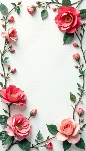 Wallpaper Mural Woven floral design on a smooth white background, geometric, damask Torontodigital.ca